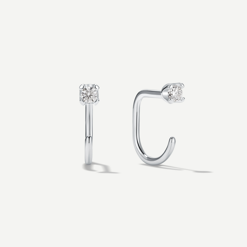 Stay Close Moissanite Hoops