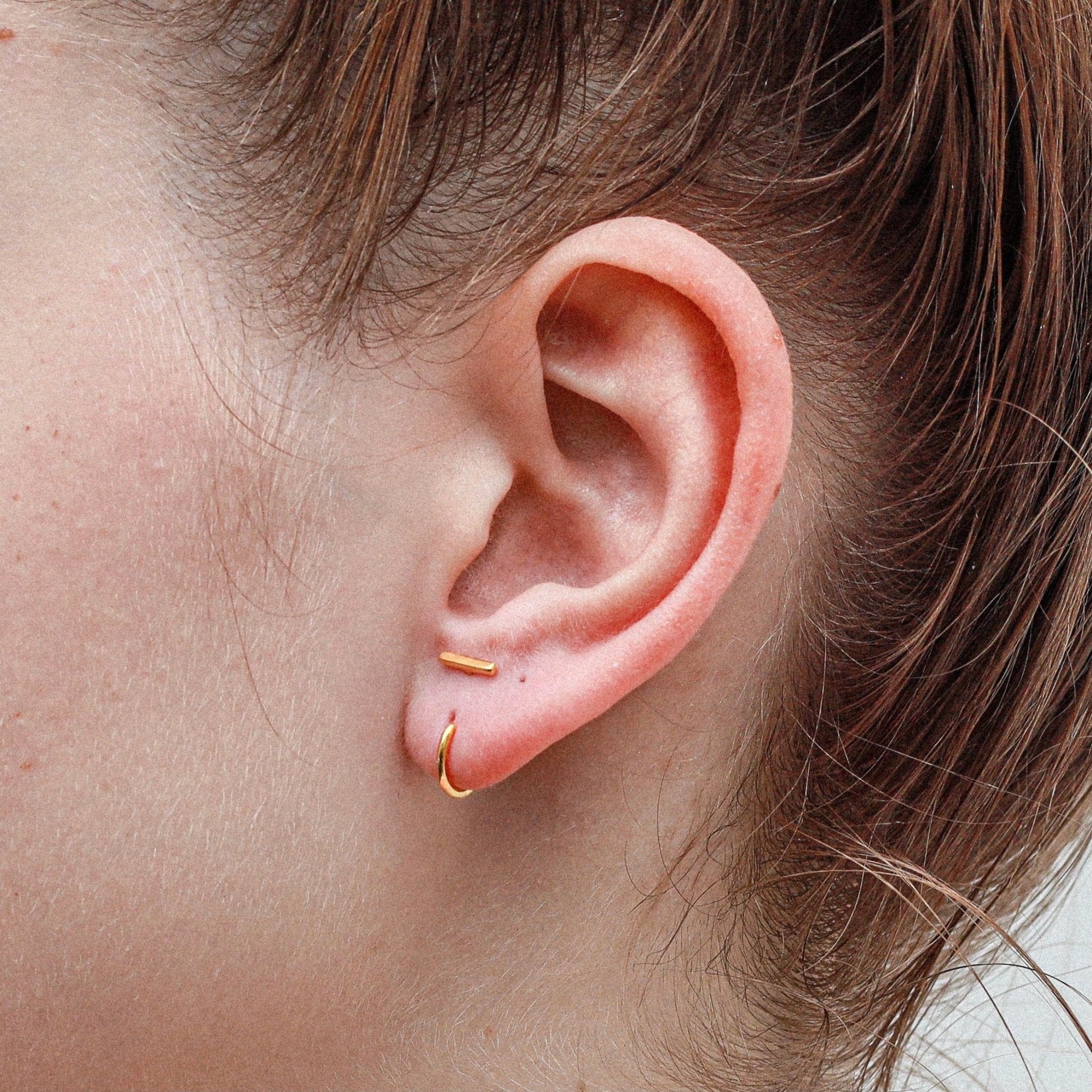 Stay Close Bar Hoops