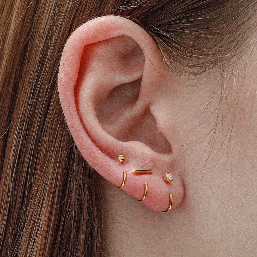 Stay Close Bar Hoops