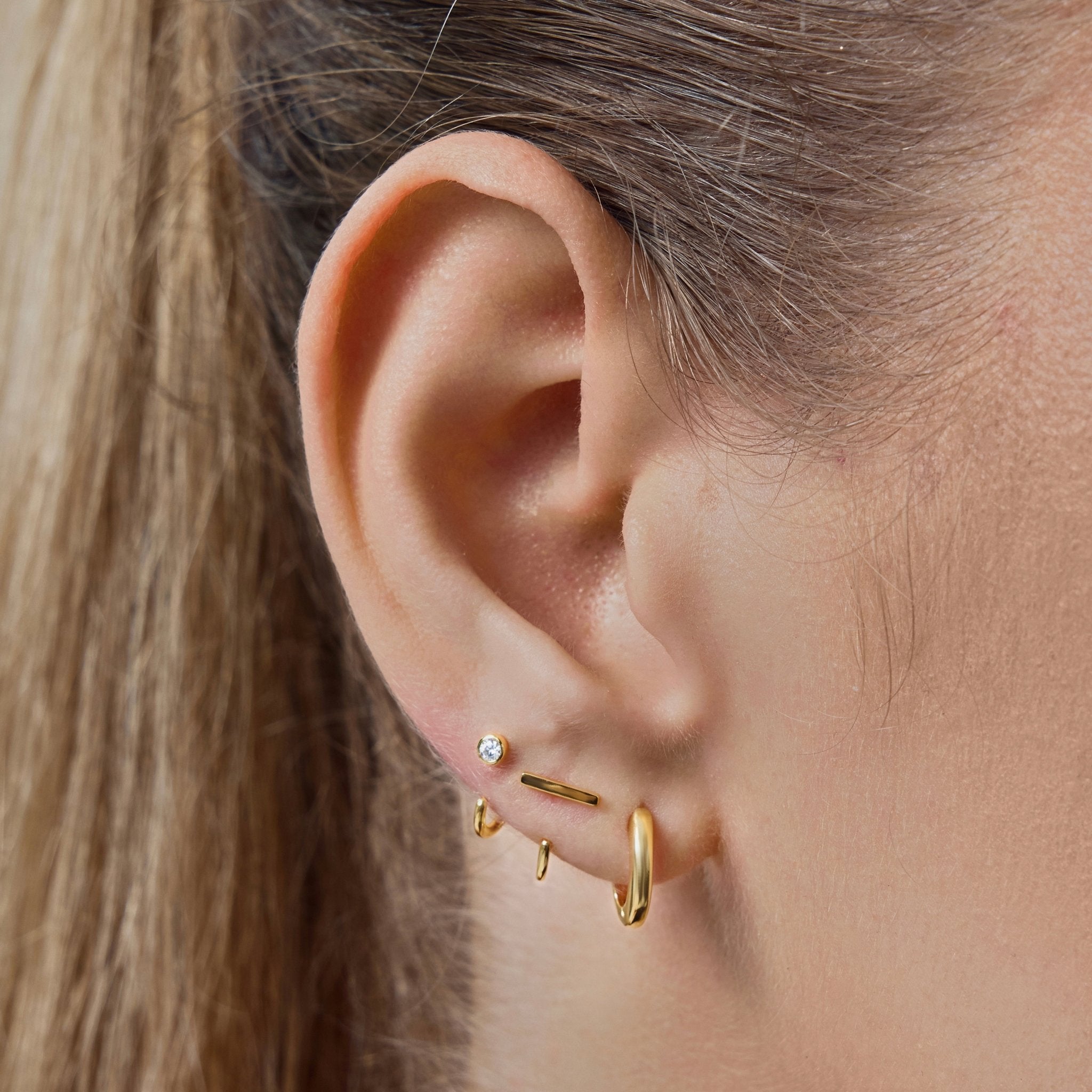 Balance Huggie Hoops