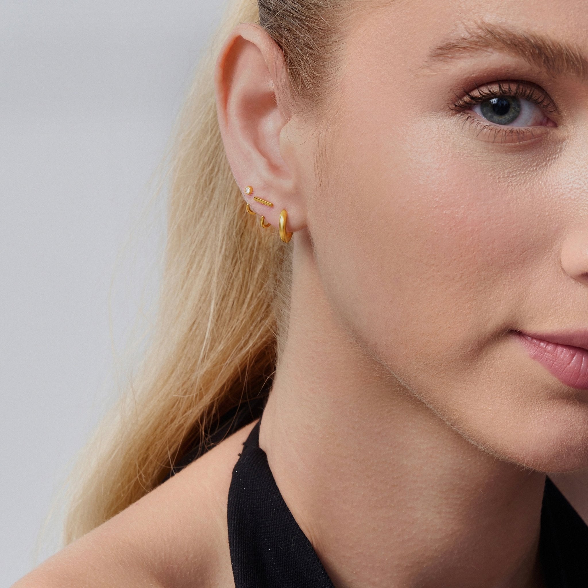 Balance Huggie Hoops