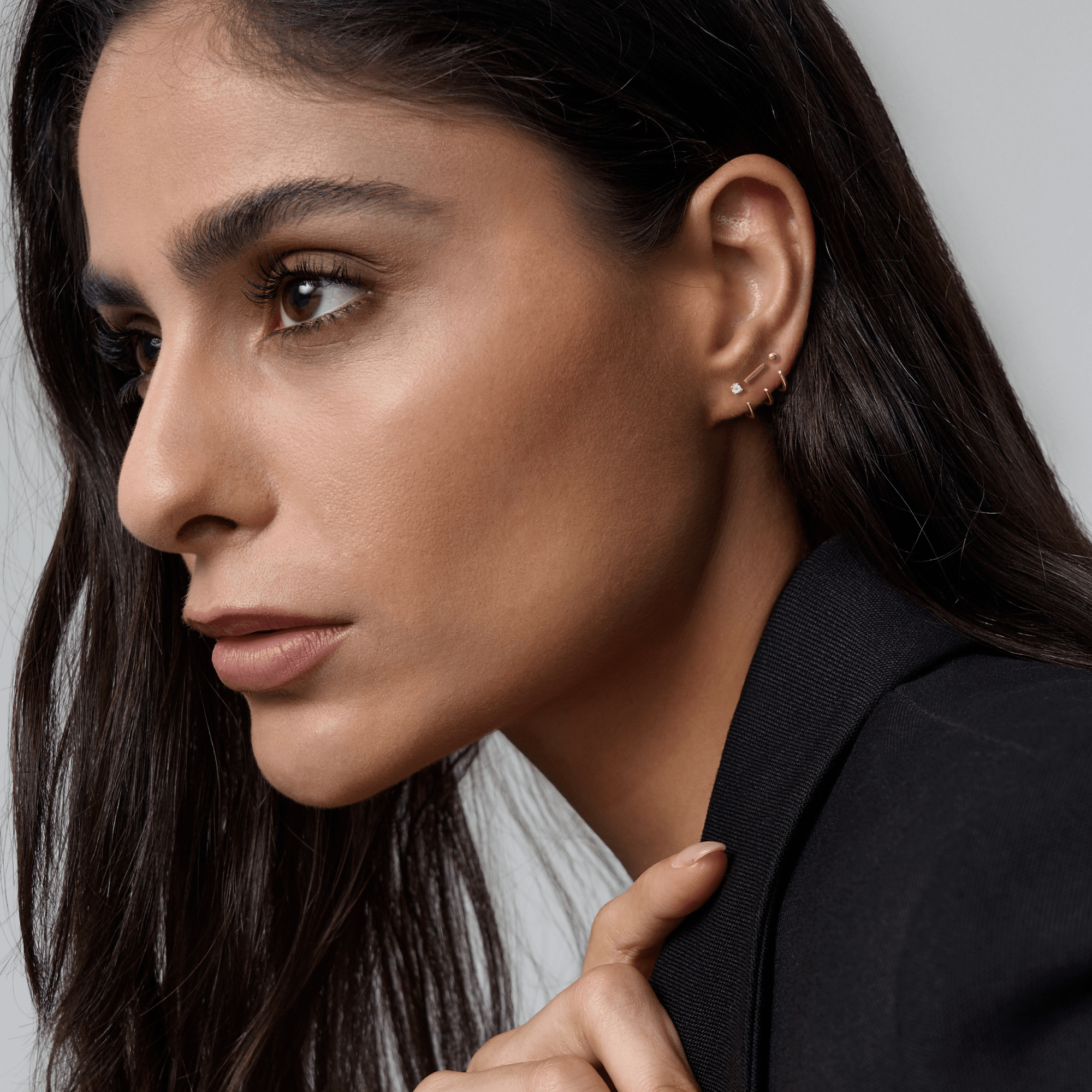 Stay Close Bar Hoops