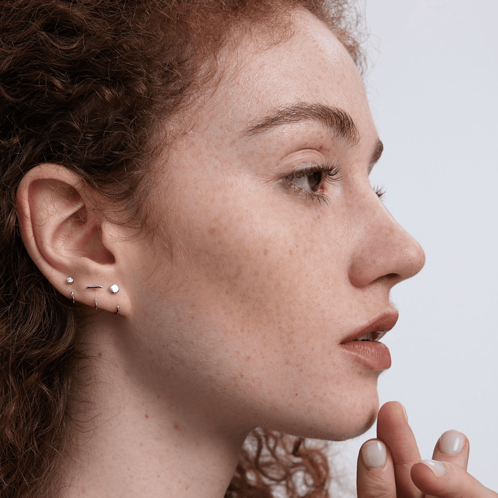 Stay Close Moissanite Bezel Hoops