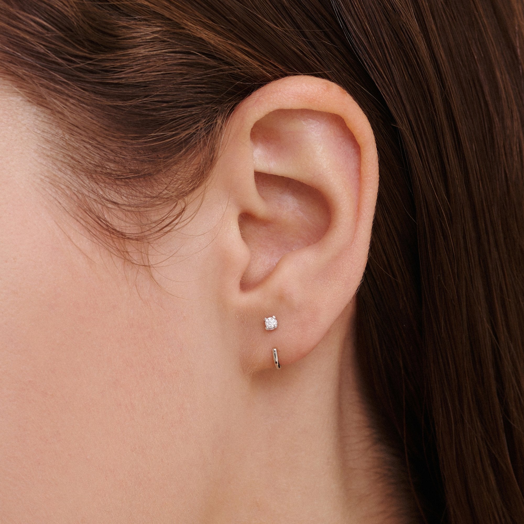 Stay Close Moissanite Hoops