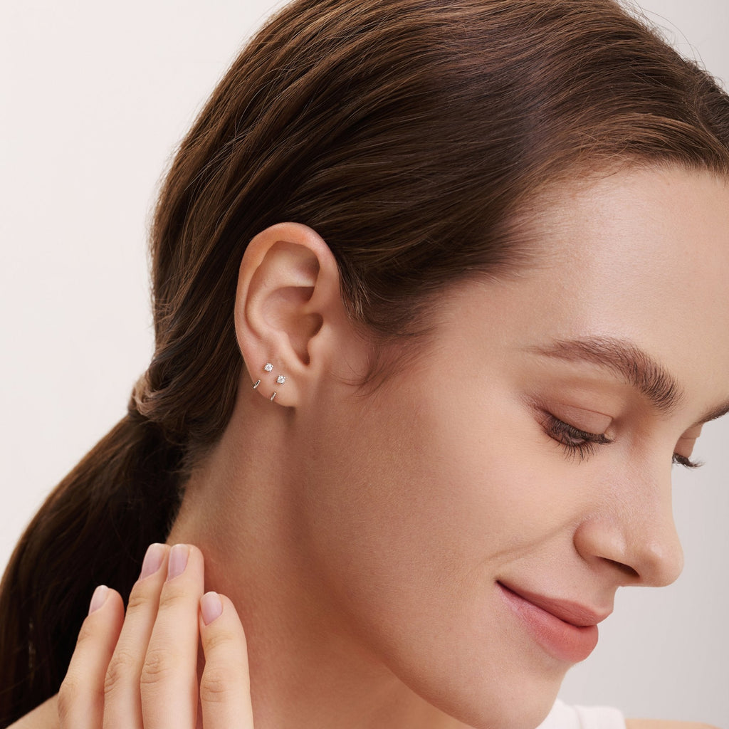 Stay Close Moissanite Hoops